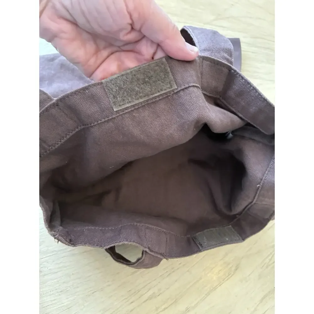 Vintage Y2K Roxy Canvas Tote Bag Brown LOVE Graphic Bird Surf Boho Skater